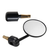 Oberon 75mm Streetfighter Mirror + Black End Cap - cafetwin