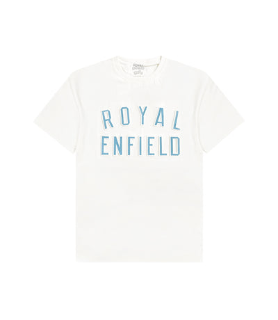 T-Shirt Royal Enfield Branco Riscado