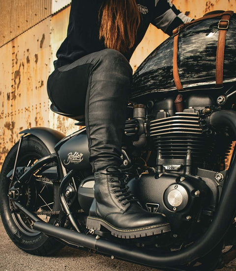 Stivali Moto da Donna Hellcat Neri - Trip Machine - cafetwin