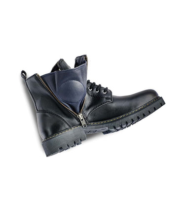 Women's Hellcat Black Motorcycle Boots - Trip Machine - cafetwin