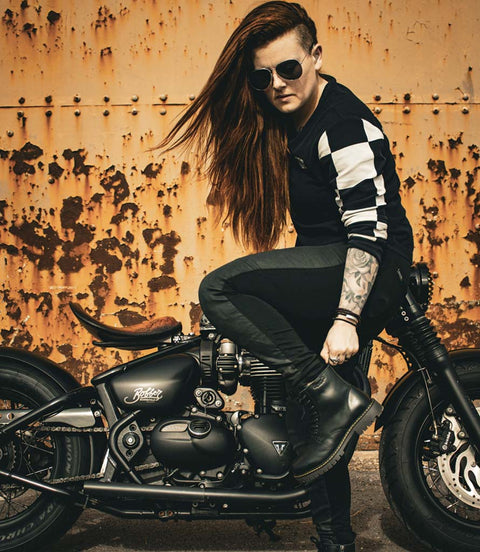 Stivali Moto da Donna Hellcat Neri - Trip Machine - cafetwin