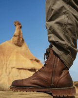 Motorcycle Boots Mocha 'Brute' Trip Machine - cafetwin