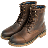 Mocha Motorcycle Boots 'Brute' Trip Machine - cafetwin
