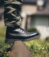 'Brute' Black Motorcycle Boots Trip Machine - cafetwin