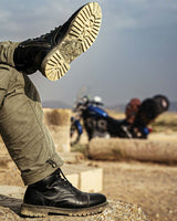 Black 'Brute' Motorcycle Boots Trip Machine - cafetwin