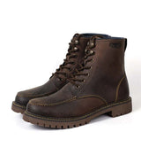 Vintage Mocha Moc Motorcycle Boots - Toe Trip Machine - cafetwin