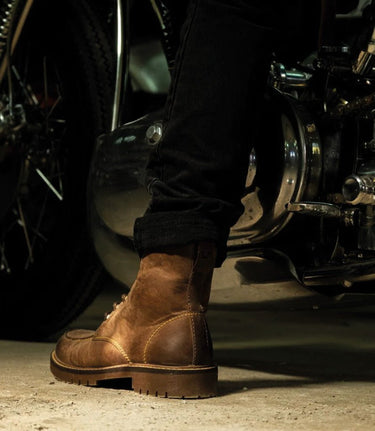 Stivali Moto Vintage Tobacco Moc - Toe Trip Machine - cafetwin