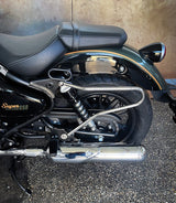 Chrome Motorcycle Mounts Saddlebags for Super Meteor 650 - cafetwin