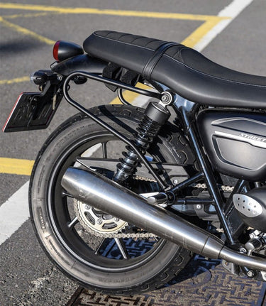 Supports Sacs Moto noirs pour Triumph à partir de 2016 - cafetwin