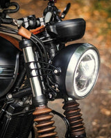 Support de phare noir pour fourches de 41 mm - cafetwin