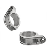 Support Clignotants avant pour fourches de 41 mm avec finition Silver - cafetwin