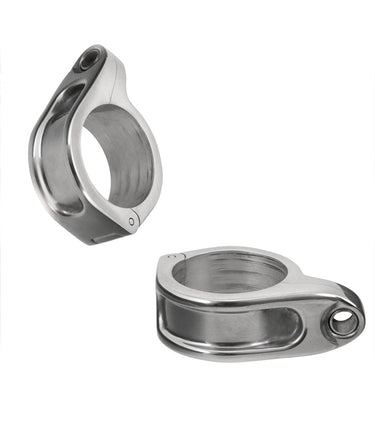 Support Clignotants avant pour fourches de 41 mm avec finition Silver - cafetwin