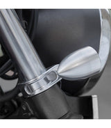Support Clignotants avant pour fourches de 41 mm avec finition Silver - cafetwin