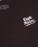 T-Shirt Cafe Twin Lightning Marrone - cafetwin