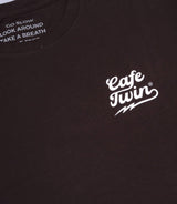 T-Shirt Cafe Twin Lightning Marrone - cafetwin