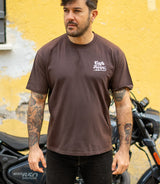 T-Shirt Cafe Twin Lightning Marrone - cafetwin