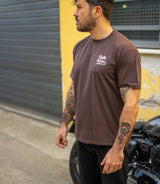 T-Shirt Cafe Twin Lightning Marrone - cafetwin