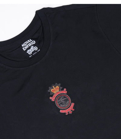 T-Shirt Royal Enfield Jugendstil-Stickerei