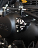 Tapón de cárter del filtro de aceite "Union Jack" para Royal Enfield 350cc - Cafe Twin - cafetwin