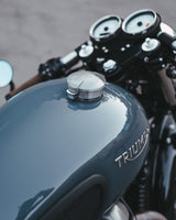 Monza cap for Triumph with Brushed Finish - cafetwin