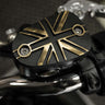 Triumph 'Union Jack' Brake Fluid Reservoir Cap Black Brass