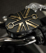 Triumph 'Union Jack' Brake Fluid Reservoir Cap Black Brass