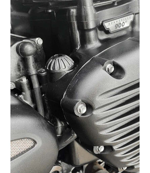 Tappo Olio Motore Nero per Triumph - Roswell - cafetwin