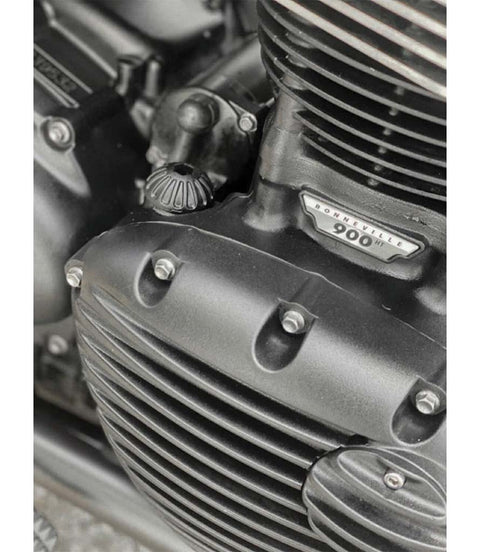 Tappo Olio Motore Nero per Triumph - Roswell - cafetwin