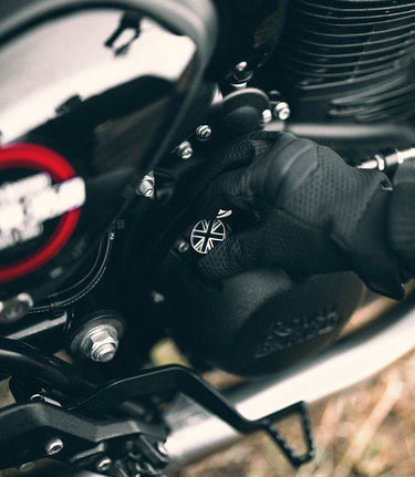 Tappo Olio Motore Nero Union Jack per Royal Enfield - cafetwin
