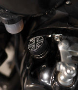 Tappo Olio Motore Nero Union Jack per Royal Enfield - cafetwin