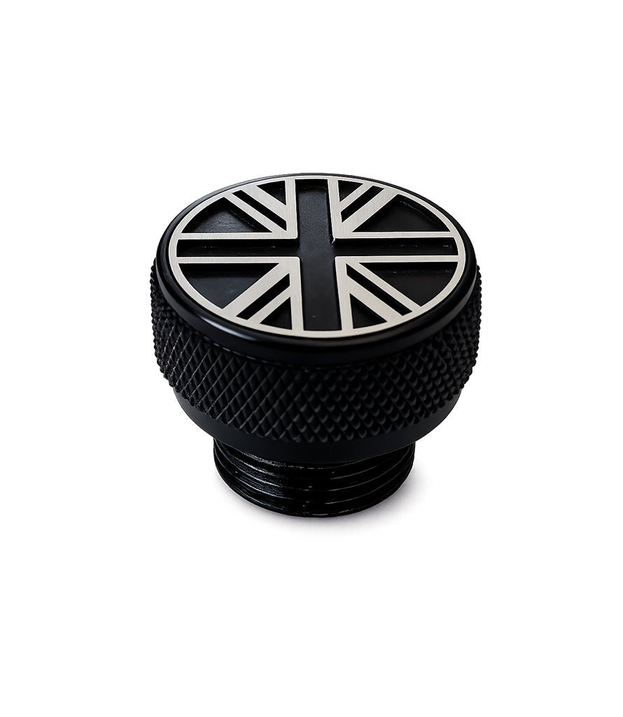 Tappo Olio Motore Nero Union Jack per Royal Enfield - cafetwin