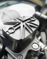 Oil Tank Cap for Triumph "Union Jack" Black - cafetwin