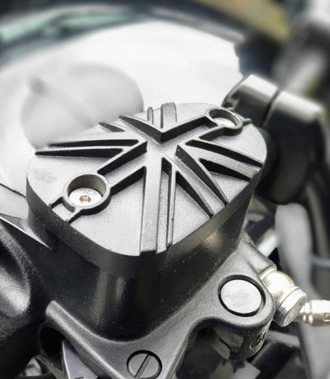 Tappo Serbatoio Olio per Triumph "Union Jack" Nero - cafetwin