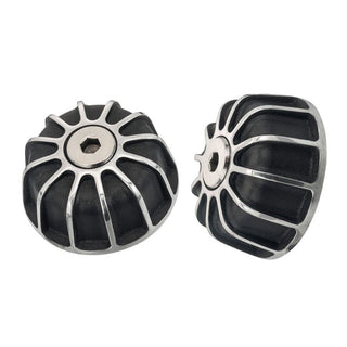 Handlebar ends for Triumph - Black and Silver - cafetwin