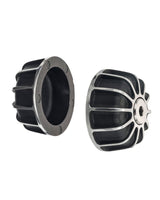 Handlebar End Weights for Triumph - Black and Silver - cafetwin