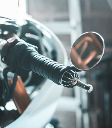 Embouts de Guidon pour Triumph - Noir et Argent - cafetwin