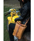 Borsa Moto Laterale Vintage Trip Machine Vintage Tan