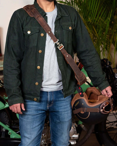 Brown Helmet Carry Strap Trip Machine - cafetwin