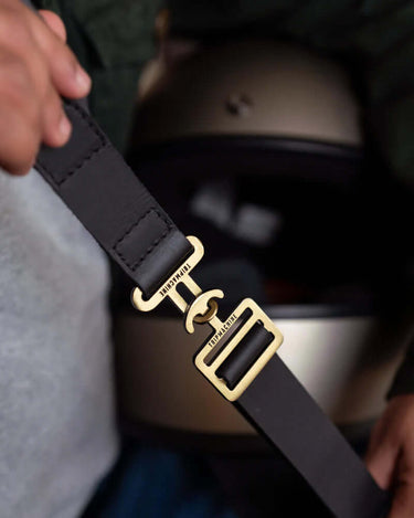 Black Helmet Carry Strap Trip Machine - cafetwin