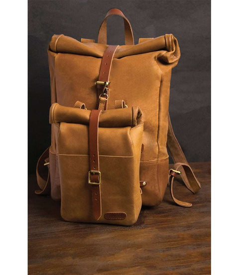 Borsa Moto Laterale Vintage Trip Machine Vintage Tan