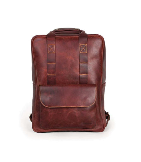 Zaino Moto Eastwood in pelle Cherry Red Trip Machine - cafetwin