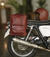 Zaino Moto Eastwood in pelle Cherry Red Trip Machine - cafetwin