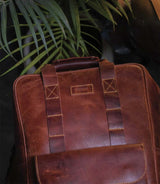 Zaino Moto Eastwood in pelle Cherry Red Trip Machine - cafetwin