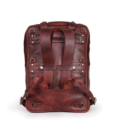 Zaino Moto Eastwood in pelle Cherry Red Trip Machine - cafetwin