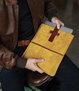 Zaino Moto Eastwood in pelle Cherry Red Trip Machine - cafetwin