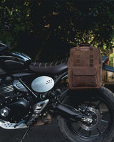 Zaino Moto Eastwood in pelle Marrone Trip Machine - cafetwin