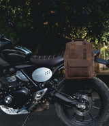 Zaino Moto Eastwood in pelle Marrone Trip Machine - cafetwin