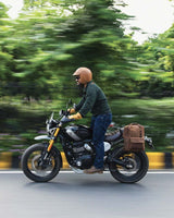 Zaino Moto Eastwood in pelle Marrone Trip Machine - cafetwin