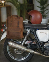 Zaino Moto Eastwood in pelle Marrone Trip Machine - cafetwin