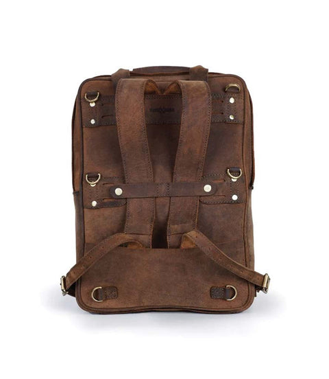 Zaino Moto Eastwood in pelle Marrone Trip Machine - cafetwin